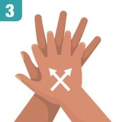 Hände desinfizieren Schritt 1