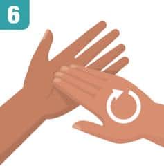 Hände desinfizieren Schritt 6