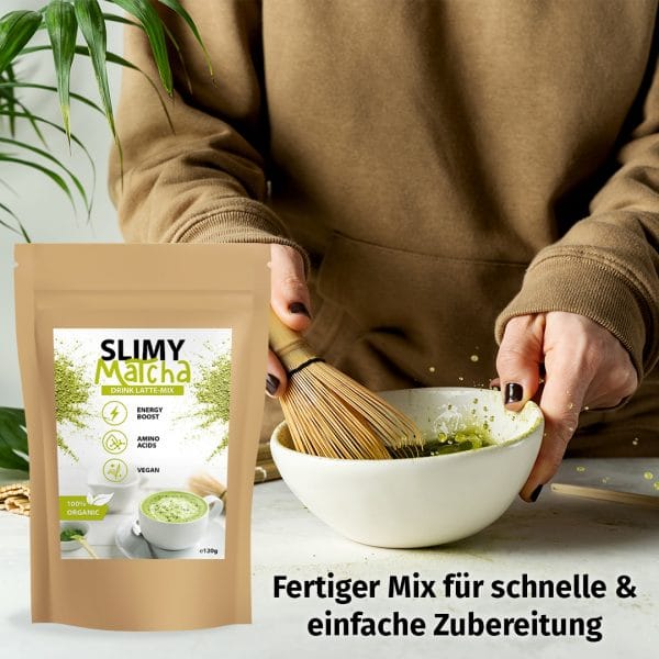 Slimy Matcha - Fertiger Mix für schnelle & einfache Zubereitung