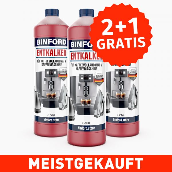 BINFORD Entkalker (750 ml) 2+1 GRATIS - Starker Flüssig-Entkalker