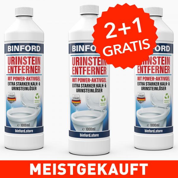 BINFORD Urinstein Entferner (1000 ml) 2+1 GRATIS - Biologisch abbaubare Inhaltsstoffe
