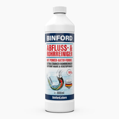 BINFORD Abflussreiniger (1000 ml) | Anwendung bei Verstopfungen - Besonders effektiv bei organischen Verschmutzungen -  Made in Germany