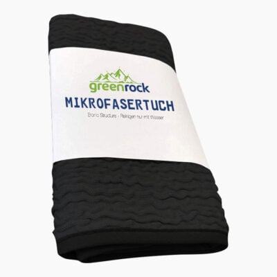 greenrock Mikrofasertuch (schwarz) | Ein Tuch für alle Fälle - Alleskönner bei Staub & Schmutz - Geeignet für Autos, Felgen und den gesamten Haushalt