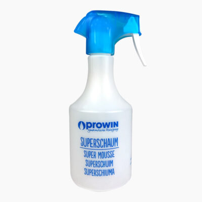 proWIN Superschaum Flasche (500 ml) | Sprühflasche ideal zum Aufbringen von proWIN Konzentraten | erleichtert Anmischen von Reinigern | bessere Reinigung durch Schaum