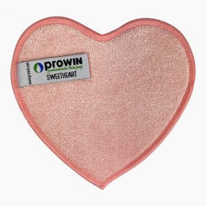 proWIN Sweetheart (14 x 14 cm) - Herzförmiges Mikrofasertuch