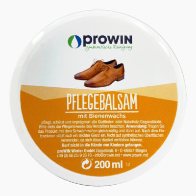 proWIN Pflegebalsam (200 ml) | mit Bienenwachs und Lanolin (Wollfett) | für Glattleder und Naturholz | pflegt, schützt und imprägniert | ohne Lösungsmittel