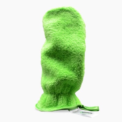 proWIN Fluffy Handschuh (27x13 cm) | Mikrofaser Staubtuch in Handschuhform -  Für alle Oberflächen im Haushalt & im Auto - Mit antistatischer Wirkung - Farbe: grün