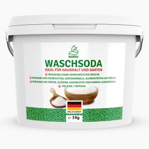 GREENFOXX Waschsoda (3 kg) - Reinigung von Haus & Garten - für Steinplatten, Gartenmöbel, Töpfe, Backbleche - auch für Wäsche, Polster und Teppiche - Erhöhung pH-Wert Pool