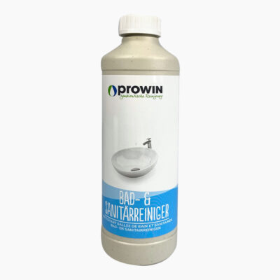 proWIN Bad- und Sanitärreiniger (500 ml) | entfernt mühelos Kalkablagerungen, Fette und Seifenreste | langanhaltender Glanz durch Abperl-Effekt