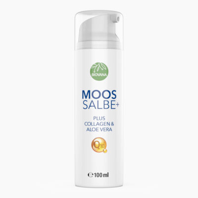BIOVANA Moossalbe PLUS (100 ml) | Mit dem Moos Extrakt & Plus an Collagen & Aloe Vera - Reichhaltige Hautpflege - Ohne Silikone, Mineralöle & Parabene