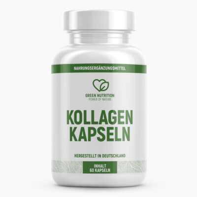 GREEN NUTRITION Kollagen Kapseln (60 St.) | 250 mg Kollagen pro Kapsel - Kollagenhydrolisat vom Rind - Made in Germany