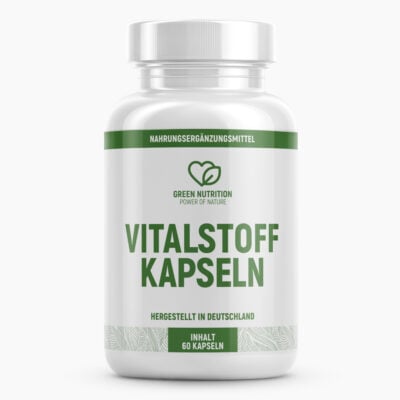 GREEN NUTRITION Vitalstoff Kapseln (60 Kapseln) | Hochwertiges Nahrungsergänzungsmittel - Mit 6 versch. Vitalstoffen - Vegan - Made in Germany