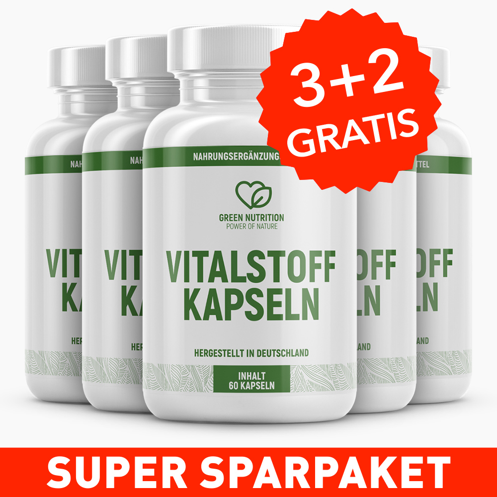 GREEN NUTRITION Vitalstoff Kapseln 3+2 GRATIS – baaboo