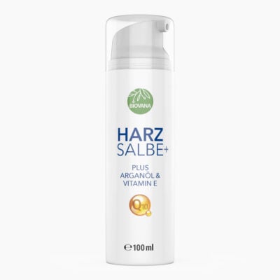BIOVANA Harzsalbe PLUS - mit Collagen & Aloe Vera (100 ml) | Tägliche Hautpflege - Gegen Hautunreinheiten & Hautglanz - Für Pflege der Haut - Geeignet für alle Hauttypen