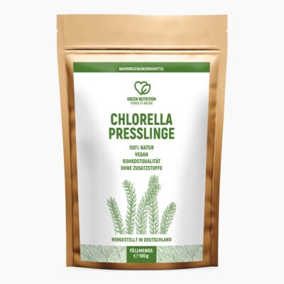 GREEN NUTRITION Chlorella Presslinge (250 St.) | Mit Algen aus natürlichen Anbau - 400 mg Chlorella pro Pressling