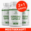 GREEN NUTRITION Kurkuma Kapseln 2+1 GRATIS - Reich an natürlichen Inhaltsstoffen
