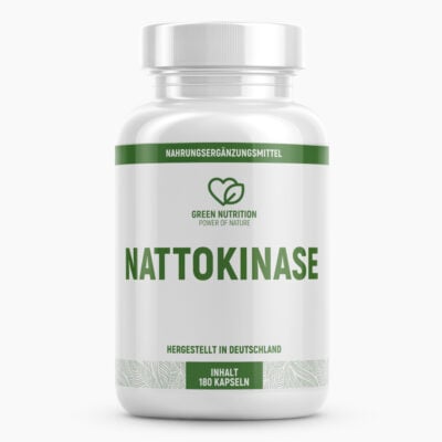 GREEN NUTRITION Nattokinase (180 Kapseln) | Hochwertiges Nahrungsergänzungsmittel - 100mg Nattokinase pro Kapsel - Made in Germany