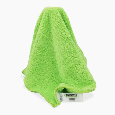 proWIN Fluffy Tuch (38x38 cm) | Weiches Mikrofasertuch - Für saubere & staubfreie Oberflächen - Mit antistatischer Wirkung - Farbe: grün
