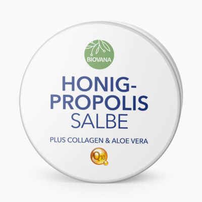 BIOVANA Honig-Propolissalbe Plus (100 ml) | Reichhaltige Honigsalbe mit Propolis - Für die tägliche Hautpflege - Mit Collagen & Aloe Vera - Für alle Hauttypen