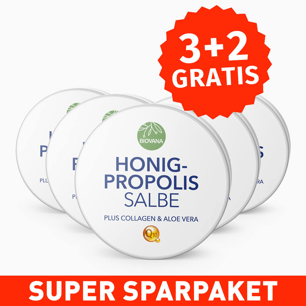 BIOVANA Honig-Propolissalbe Plus Collagen & Aloe Vera 3+2 GRATIS – baaboo