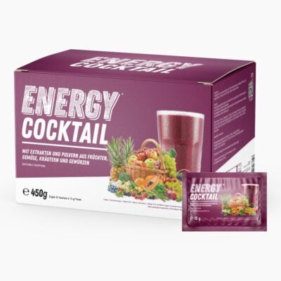 ENERGY COCKTAIL (30 Portionsbeutel) | Vorportionierte, leckere Energy-Drinks - Enthält Koffein - Reicht für mind. 30 Tage