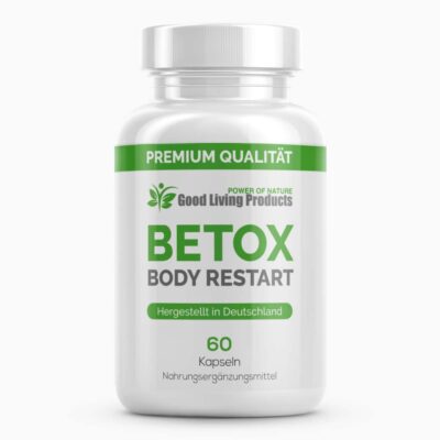 BETOX Body Restart (60 Kapseln) | Hochwertiges Supplement - Unter anderem mit Kombuchatee-Extrakt & Vitamin E - Gute Verträglichkeit - Made in Germany