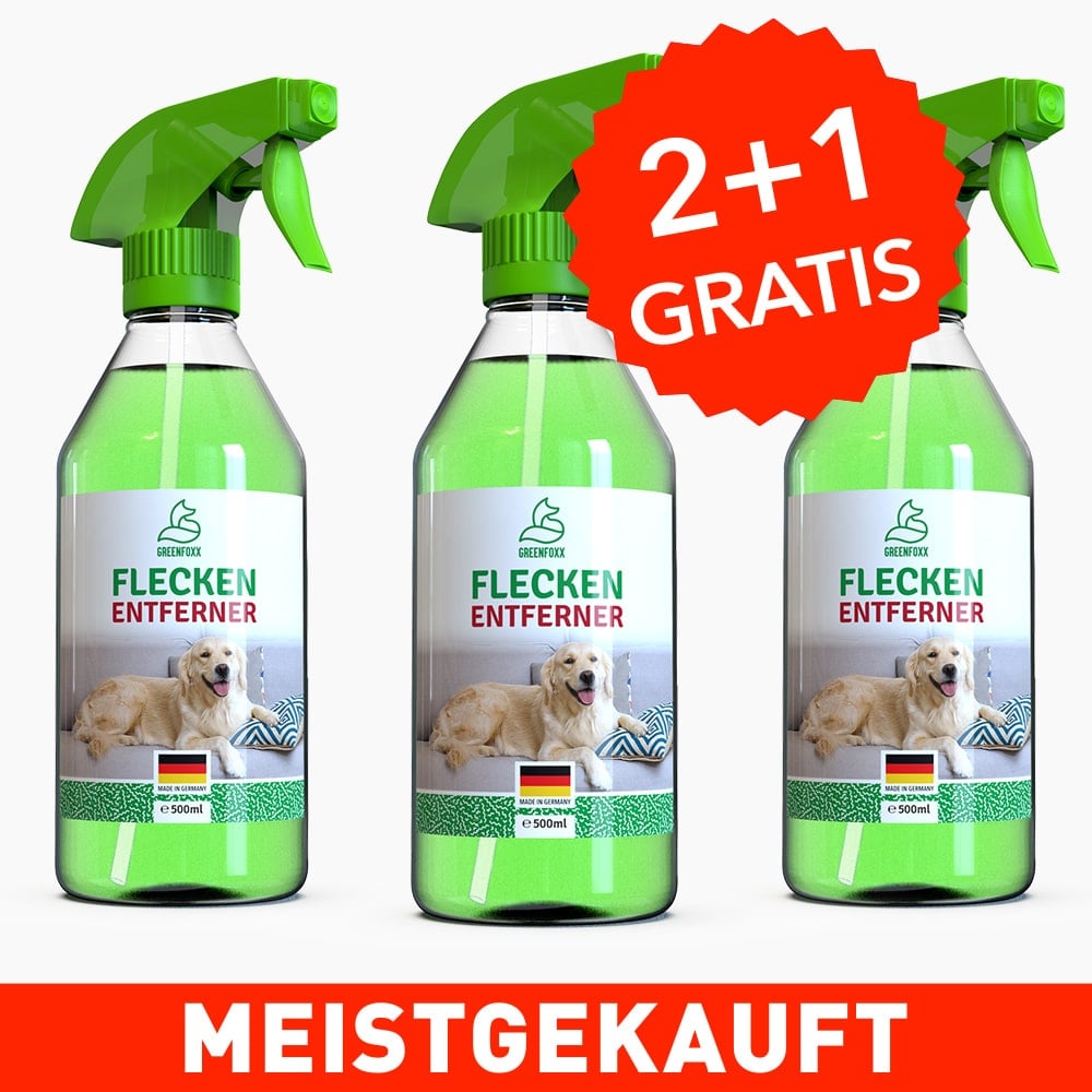 GREENFOXX Fleckenentferner Spray (500 ml) 2+1 GRATIS