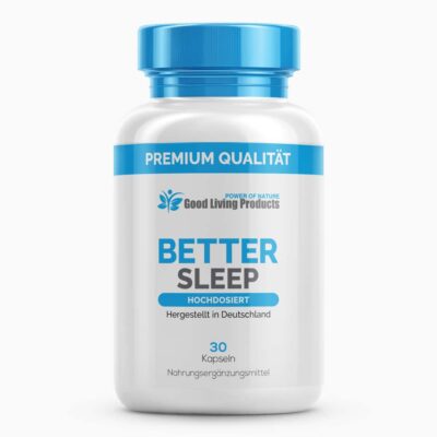 BETTERSLEEP (30 Kapseln, 43,5g) | Nahrungsergänzungsmittel für erholsamen Schlaf - entspannt mental und lädt Energiereserven wieder auf - unter anderem mit GABA