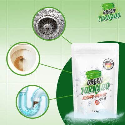 GREEN TORNADO Active Power Foam – Für hygienisch sauberes WC, Urinal & Bidet