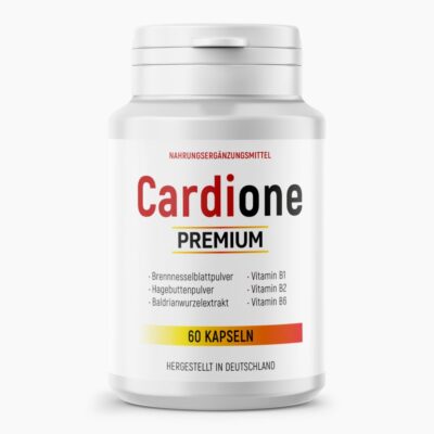 Cardione Premium (60 Kapseln) | Supplement mit Vitaminen, Mineralstoffen & Pflanzenextrakten - Made in Germany - In der 1 Monats-Dose