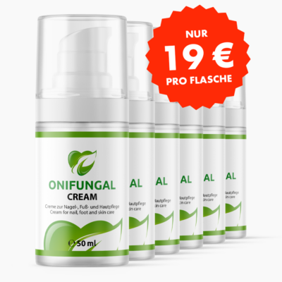 Onifungal Cream 6 Stück – Enthält u.a. Urea, Rizinusöl, Panthenol & Rosenwasser
