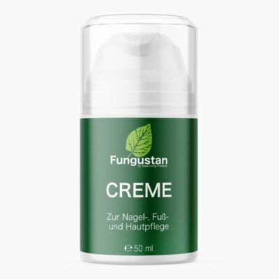 Fungustan Creme (50 ml) | Anwendung für Fußhygiene & Hautpflege - Beruhigt die Haut - Spendet reichhaltige Feuchtigkeit - Im praktischen Dosierspender