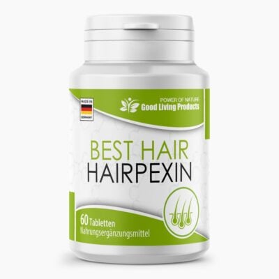 BEST HAIR Hairpexin (60 Tabletten) | Ideal bei dünnem Haar - Mit wichtigen Nährstoffe für Haarwurzeln - Unter anderem mit Hirseextrakt, Reisstärke & Biotin - Hergestellt in Deutschland