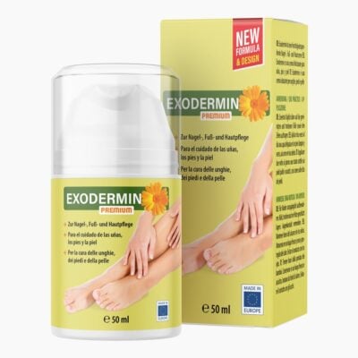 EXODERMIN Premium (50 ml) | Nagel & Hautpflege - Fußcreme - Pflege für schöne Füße - Für glatte & glänzende Nägel - Angenehmer Duft
