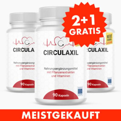 Circulaxil (90 Kapseln) 2+1 GRATIS - Mit Hagebuttenextrakt, Echinacea-Extrakt, Artischockenblätter Extrakt uvm.