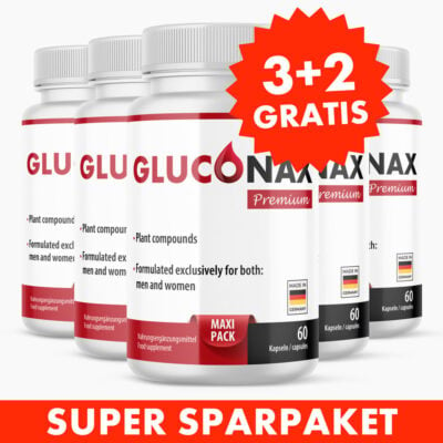GLUCONAX (60 Kapseln) 3+2 GRATIS - Für Frauen & Männer
