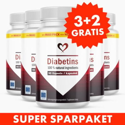 Diabetins (90 Kapseln) 3+2 GRATIS - Reich an Vitaminen, Mineralstoffen & Spurenelementen