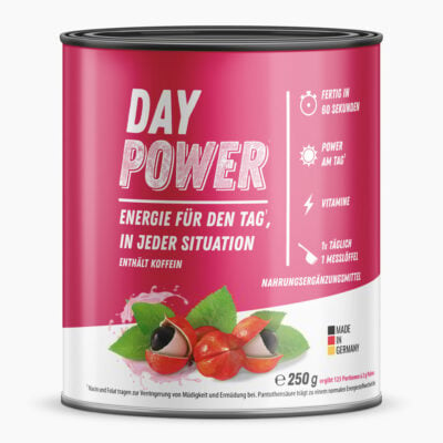 DAY POWER (250 g) | Für deinen täglichen Energieschub - 35,9 mg Koffein pro Portion - Zubereitet in nur 60 Sekunden - Enthält 125 Portionen