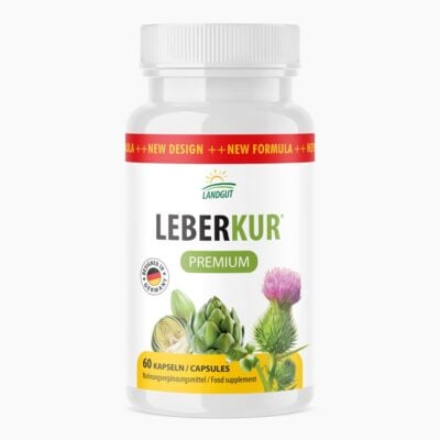 LANDGUT Leberkur Premium (60 Kapseln) | Die Pflege für deine Leber – Reich an natürlichen Zutaten – Im 2-Monatsvorrat