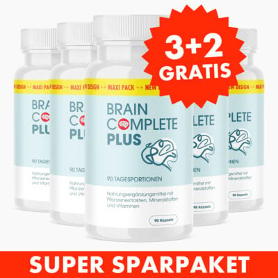 Brain Complete Plus (90 Kapseln) 3+2 GRATIS - Mit ausgewählten Pflanzenextrakten